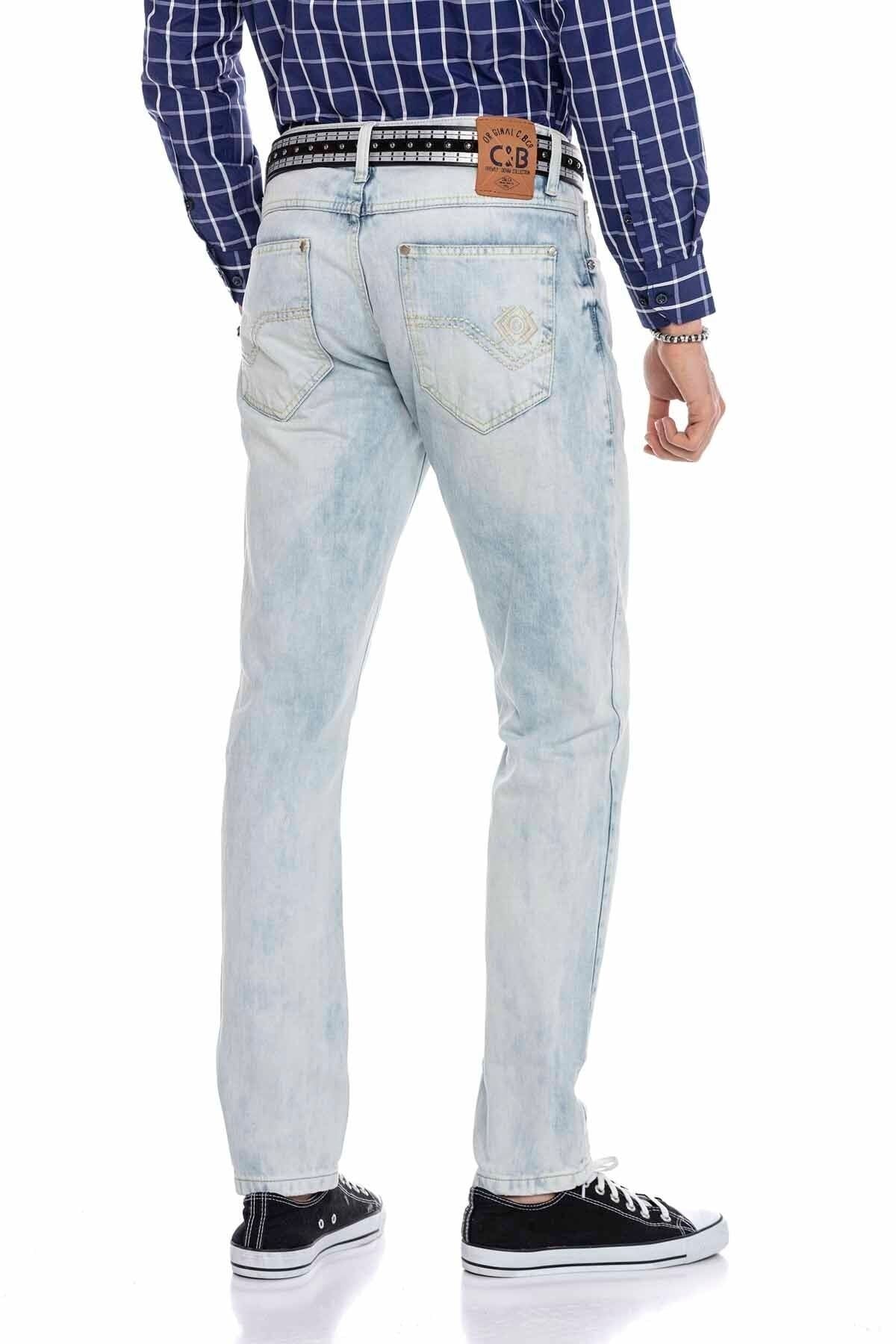 CD319X Herren bequeme Jeans in Straight Fit