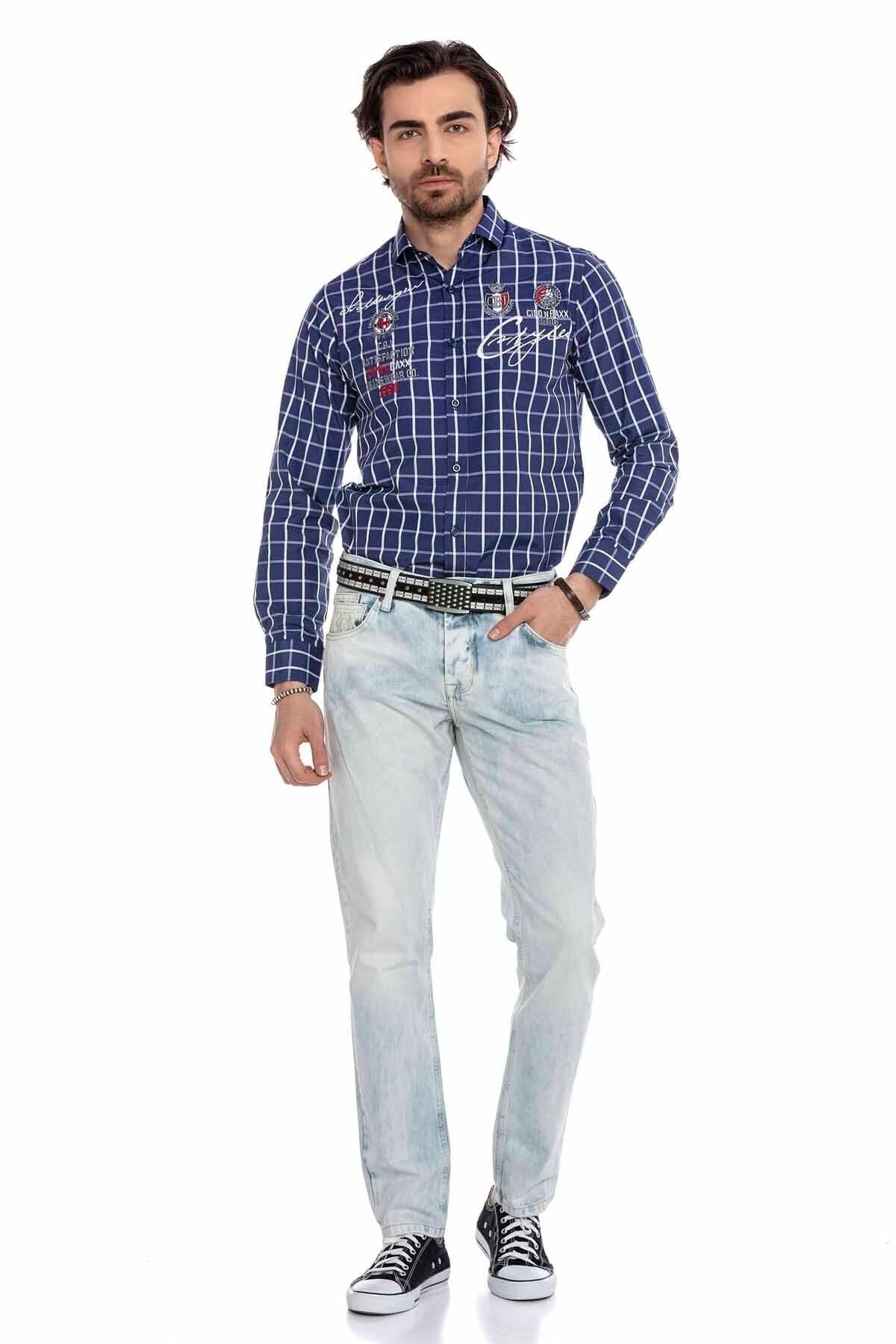 CD319X Comfortabele Heren Jeans in Straight-Fit