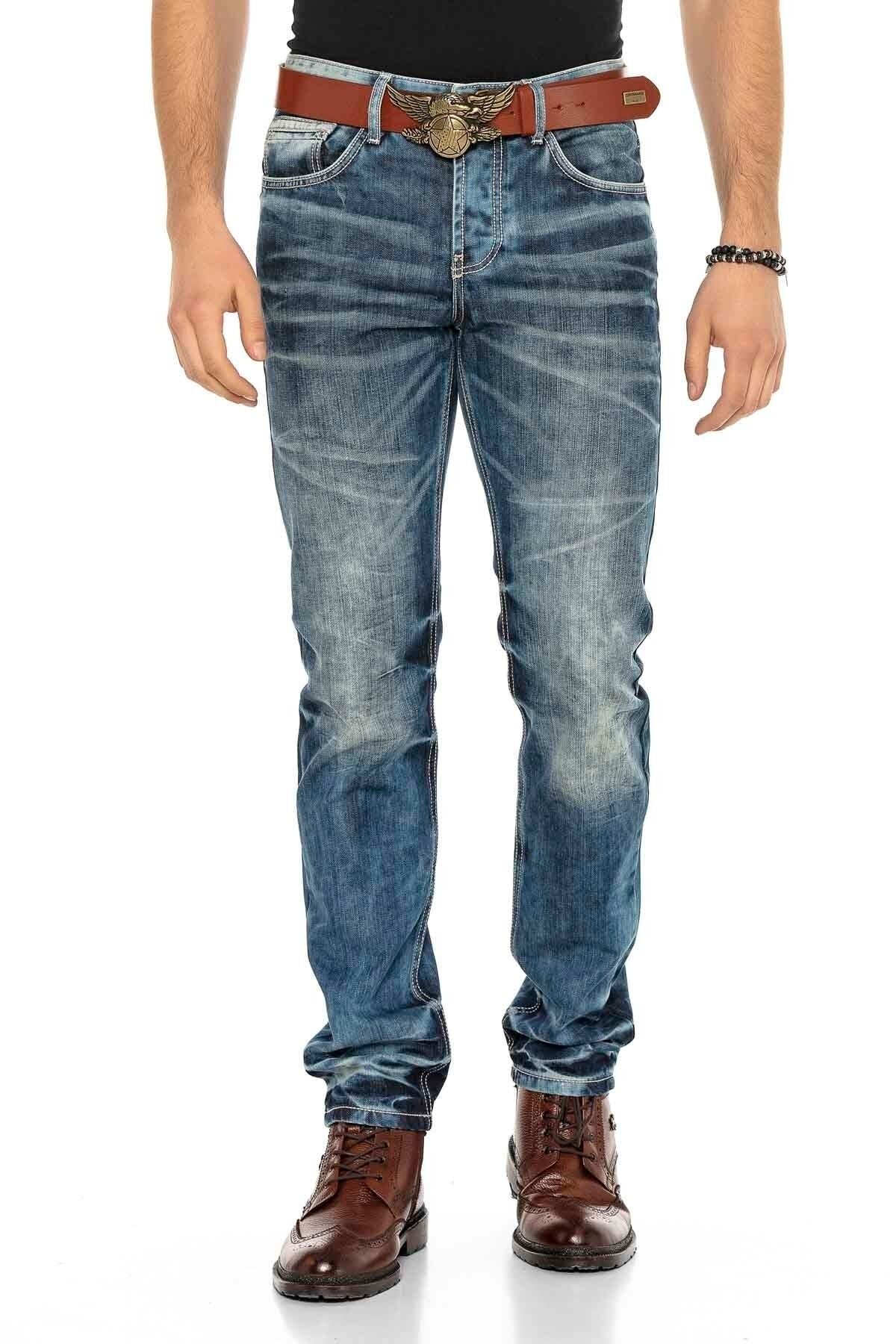 CD328 Herren bequeme Jeans in Regular Fit