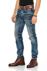 CD328 Herren bequeme Jeans in Regular Fit