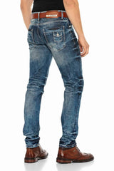 CD328 Herren bequeme Jeans in Regular Fit