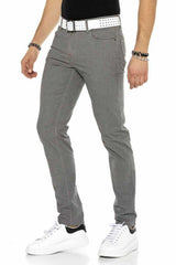 CD372B men's fabric trousers in a fashionable straight fit cut