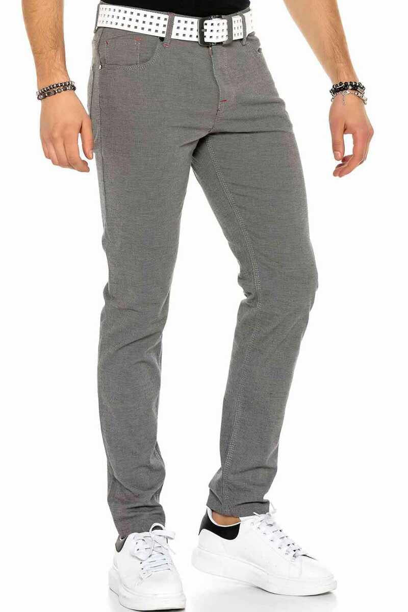 CD372B men's fabric trousers in a fashionable straight fit cut