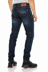 CD392 Heren Slim-Fit-Jeans in Used Look