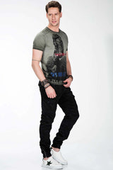 CD422 men jeans cargo pants with an elastic hem