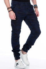 CD422 men jeans cargo pants with an elastic hem