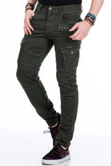 CD424 Men's Cargo Pants in trendy Biker Style