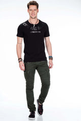 CD424 Men's Cargo Pants in trendy Biker Style