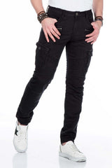 CD424 Men's Cargo Pants in trendy Biker Style