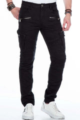 CD424 Men's Cargo Pants in trendy Biker Style