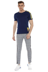 CD518 men's fabric trousers with a caroma pattern