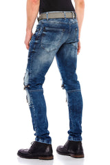 CD551 men's comfortable jeans with fashionable details in Straight Fit