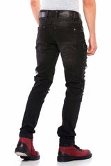 CD555 Slim-Fit Herenjeans in modieuze Destroyed Look