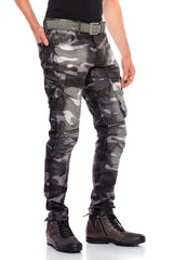 CD560 men cargo pants with side pockets in regular fit