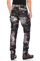 CD560 men cargo pants with side pockets in regular fit