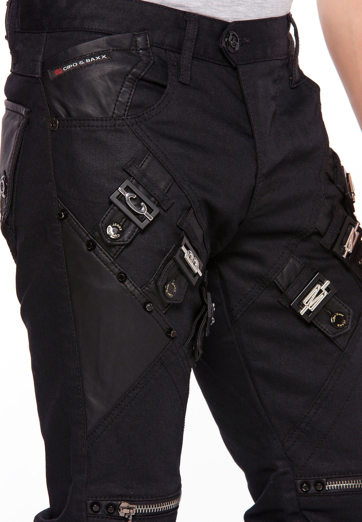 Cipo & Baxx Jeans da Uomo/Straight Fit Jeans topstit Ching