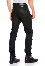 CD567 Men Straight Fit-Jeans with cool zipper applications