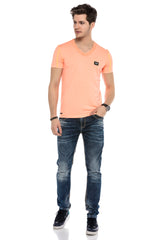 CD593 Men's comfortable jeans with wide decorative stitching