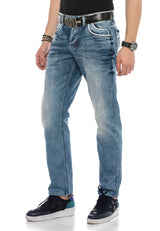 CD594 Herren bequeme Jeans im Regular Fit-Schnitt