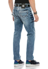 CD594 Herren bequeme Jeans im Regular Fit-Schnitt