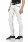 CD601 men's comfortable jeans with striking contrast stitching