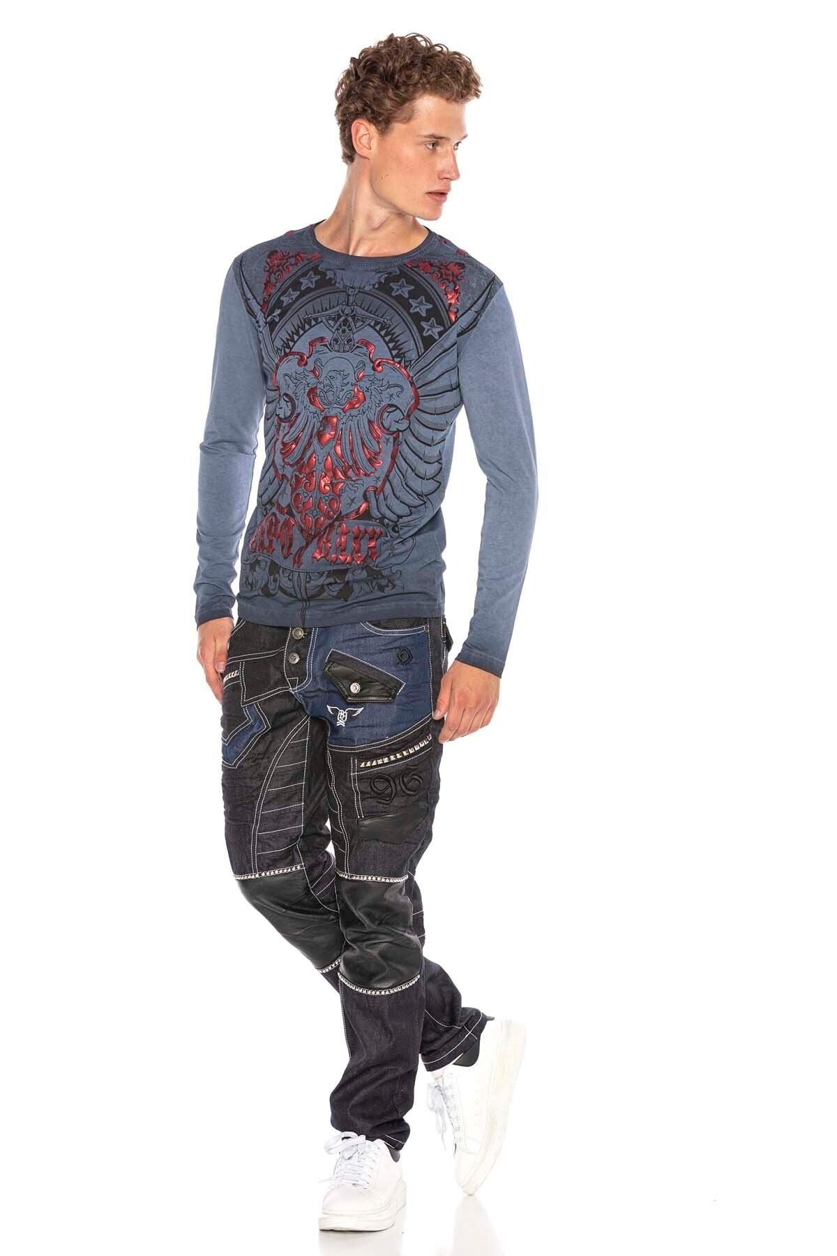 CD639 Men Straight Fit Jeans in stylish design