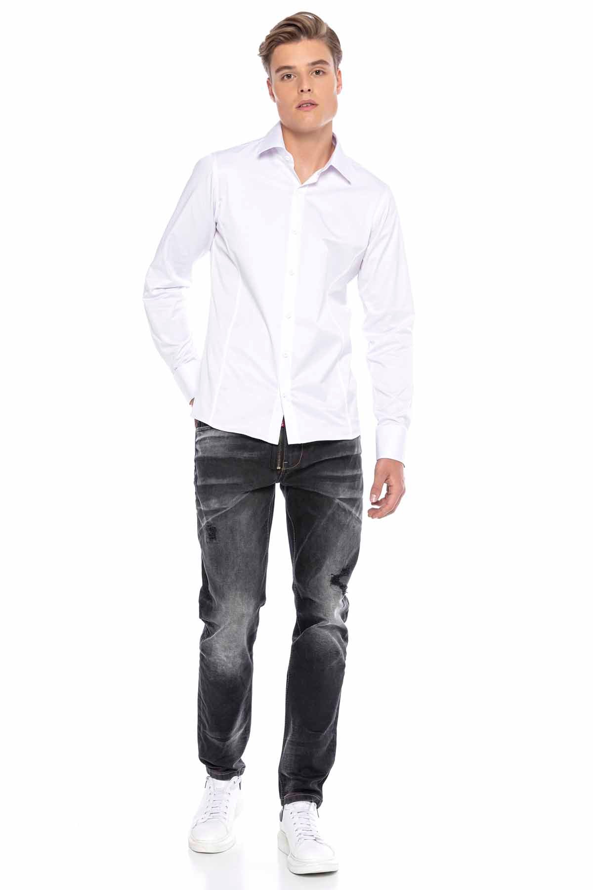 CD666 Herren Straight Fit-Jeans im modischen Look