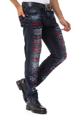 CD694 Jeans pour hommes au look extravagant