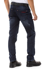 CD694 Jeans pour hommes au look extravagant