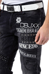 CD696 Men Slim-Fit-Jeans with cool rivets