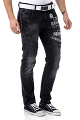 CD696 Men Slim-Fit-Jeans with cool rivets