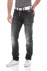 CD699 men's straight fit jeans with a cool used wash