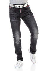 CD699 men's straight fit jeans with a cool used wash