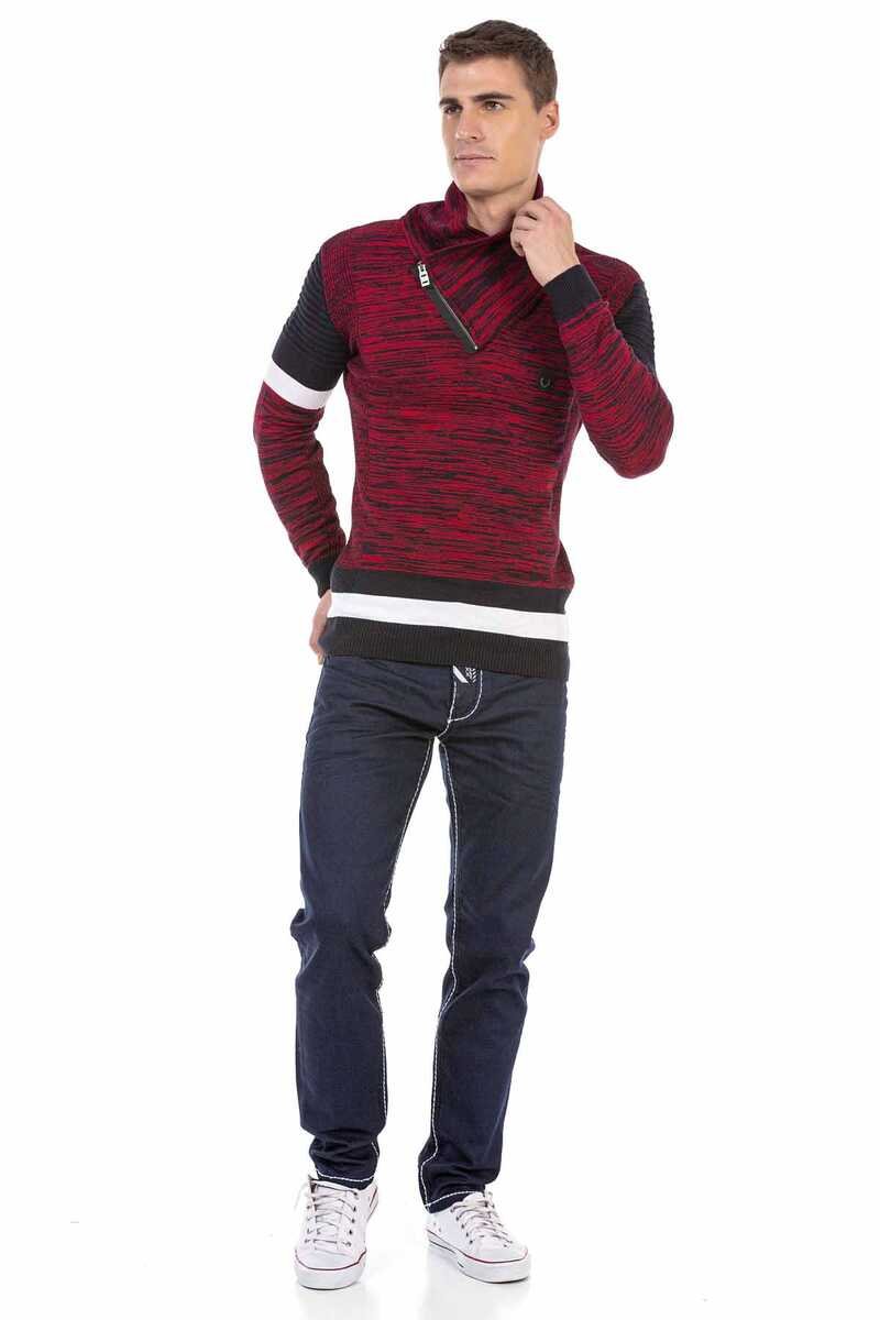 CD705 men Straight fit jeans with trendy contrast stitching