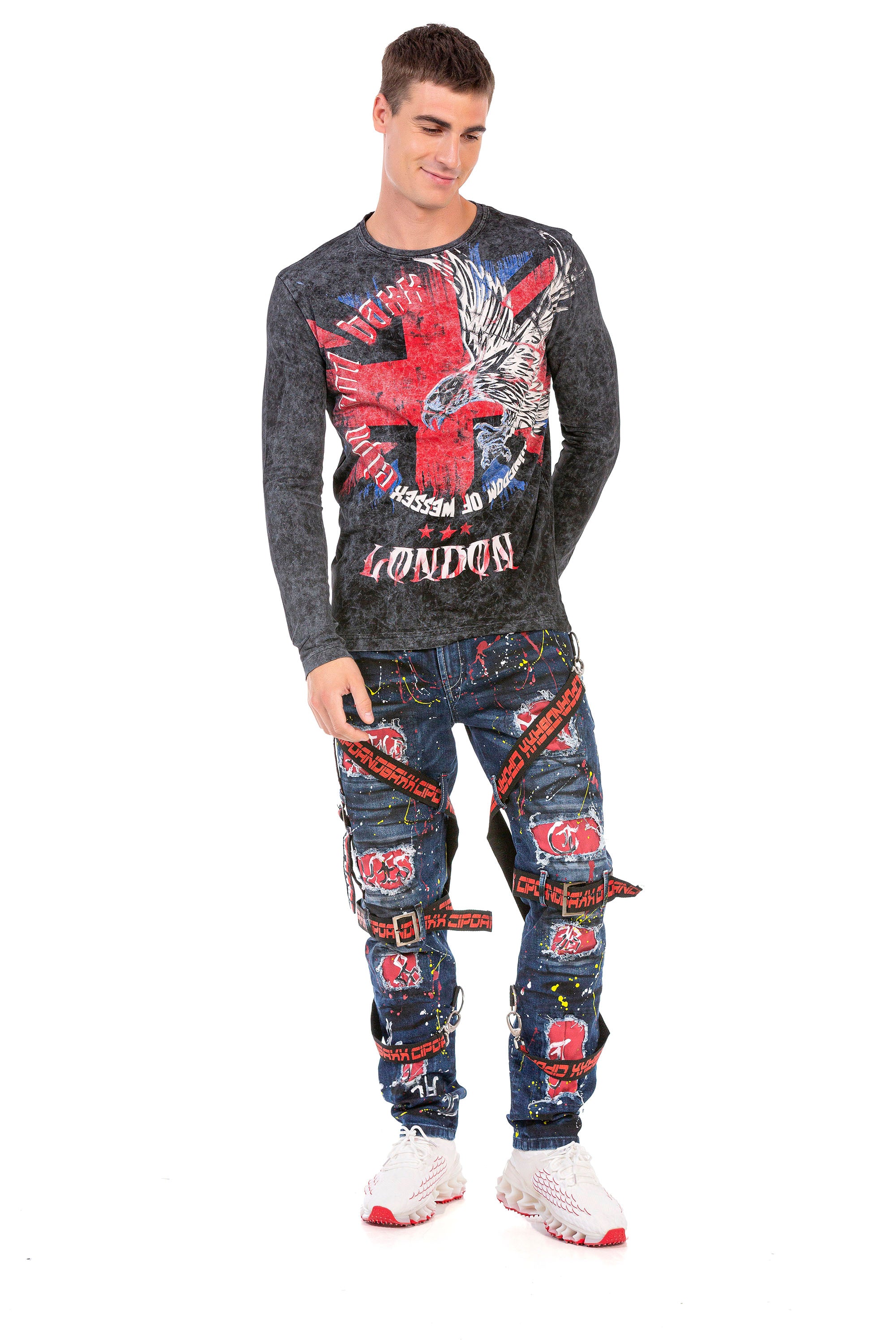 Biker jeans joggers online