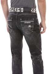 CD719 Jeans droit pour hommes avec coutures contrastées