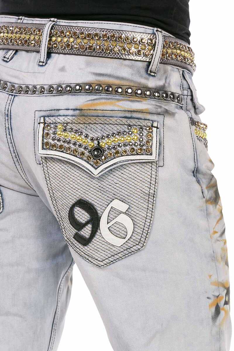 CD733 men's comfortable jeans in an extravagant look