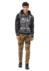CD780 Herren Straight-Jeans mit trendigen Cargotaschen