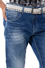 CD796 Slim-Fit Heren Jeans in Casual Look met subtiele dikke Naden