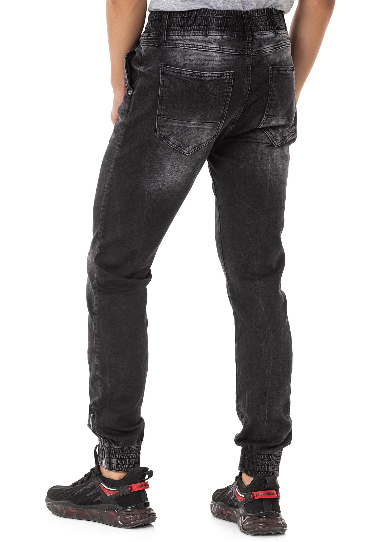 CD807 Heren Jeans mit Elastische Basic Look