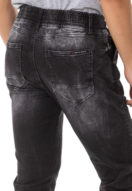 CD807 Herren Jeans mit elastische Basic Look