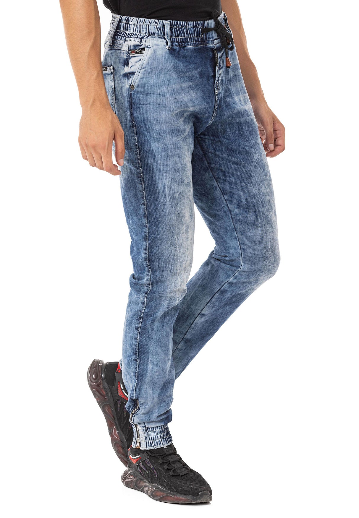 CD807 Herren Jeans mit elastische Basic Look