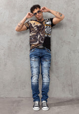 CD810 Herren Jeans in extravagantem Look