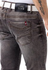 CD811 Straight Heren Jeans met Trendy Siernaden