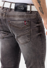 CD811 Herren Straight-Jeans mit trendigen Ziernähten