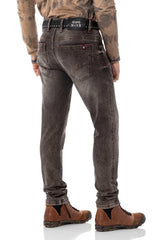 CD811 Herren Straight-Jeans mit trendigen Ziernähten