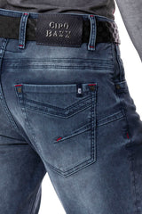 CD811 Herren Straight-Jeans mit trendigen Ziernähten