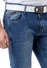 CD820 Slim Fit Heren Jeans in Basic Look