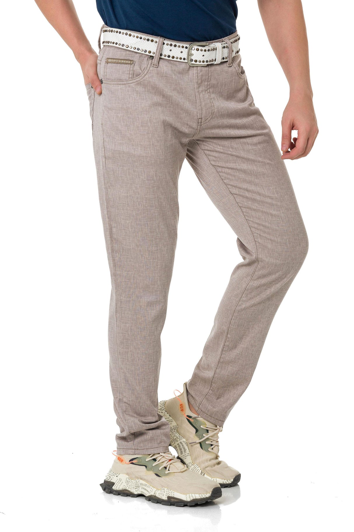 CD840 men's fabric trousers in the fashionable slim fit cut