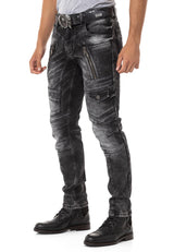 CD844 Jeans pour hommes au look extravagant